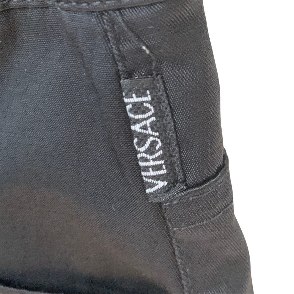 VERSACE Jeans Couture Vintage High Rise Shimmer Black Jeans - Picture 8 of 16